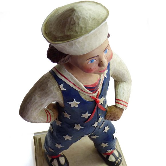 Leo & Marilyn Smith Folk Art Sculpture MS. LIBERTY - Picture 6 of 10